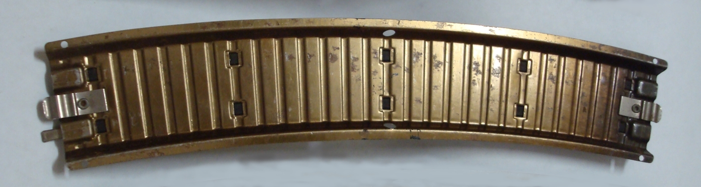 Bottom view of track section